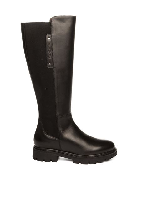 Black leather boot NERO GIARDINI | 411864GUANTO-100